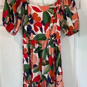 Floral Puff Sleeve Dress